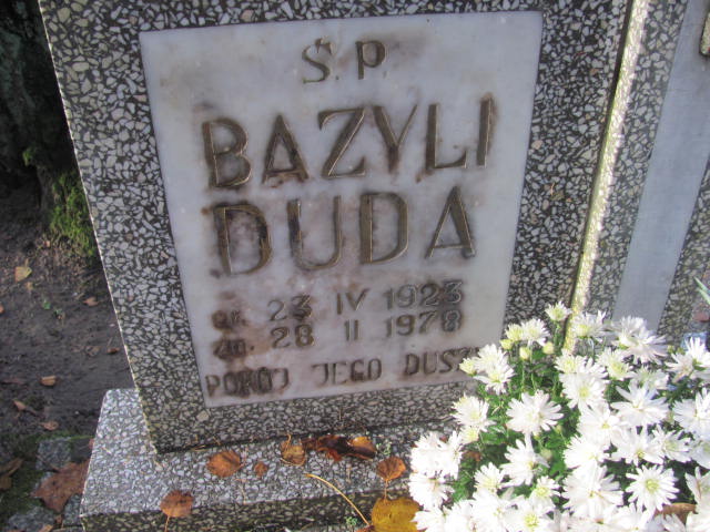 Bazyli DUDA 1923 Słupsk - Grobonet - Wyszukiwarka osób pochowanych