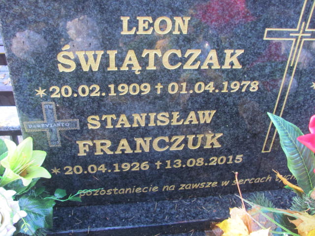 Leon ŚWIĄTCZAK 1909 Słupsk - Grobonet - Wyszukiwarka osób pochowanych