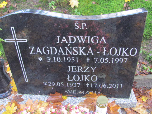 Jadwiga ZAGDAŃSKA ŁOJKO 1951 Słupsk - Grobonet - Wyszukiwarka osób pochowanych