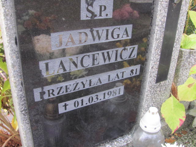 Jadwiga LANCEWICZ 1900 Słupsk - Grobonet - Wyszukiwarka osób pochowanych