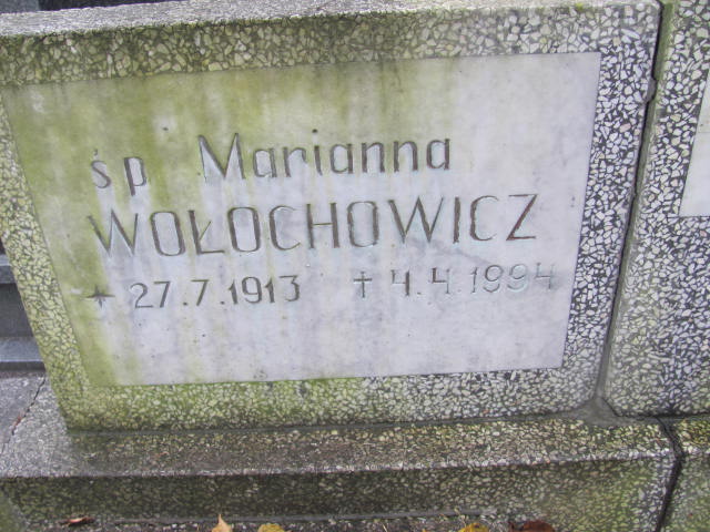 Marianna WOŁOCHOWICZ 1913 Słupsk - Grobonet - Wyszukiwarka osób pochowanych