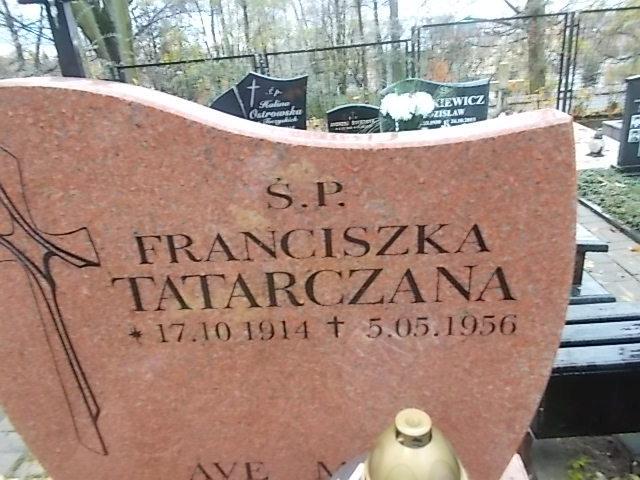 Franciszka TATARCZANA 1914 Słupsk - Grobonet - Wyszukiwarka osób pochowanych