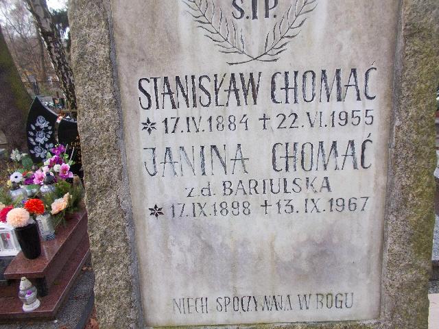 Janina CHOMAĆ 1898 Słupsk - Grobonet - Wyszukiwarka osób pochowanych