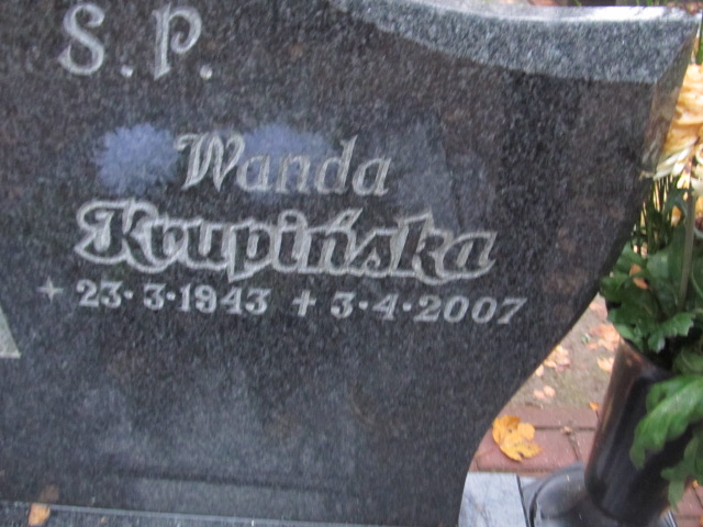 Wanda KRUPIŃSKA 1943 Słupsk - Grobonet - Wyszukiwarka osób pochowanych