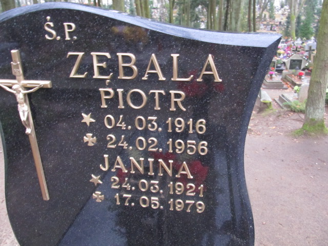 Piotr ZĘBALA 1916 Słupsk - Grobonet - Wyszukiwarka osób pochowanych