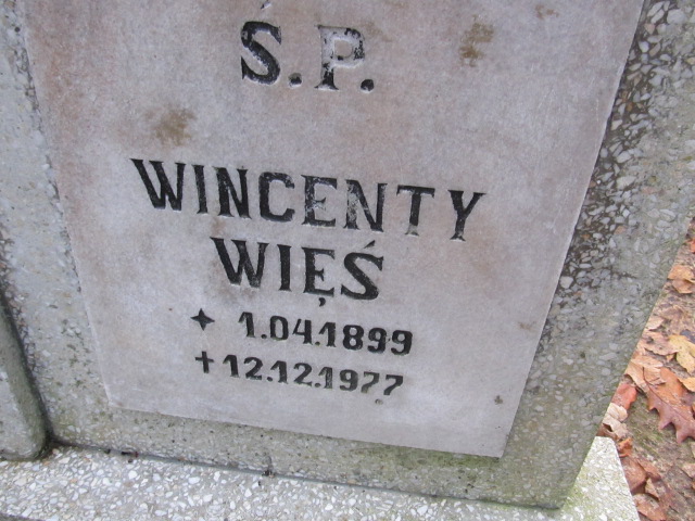 Wincenty WIĘŚ 1899 Słupsk - Grobonet - Wyszukiwarka osób pochowanych