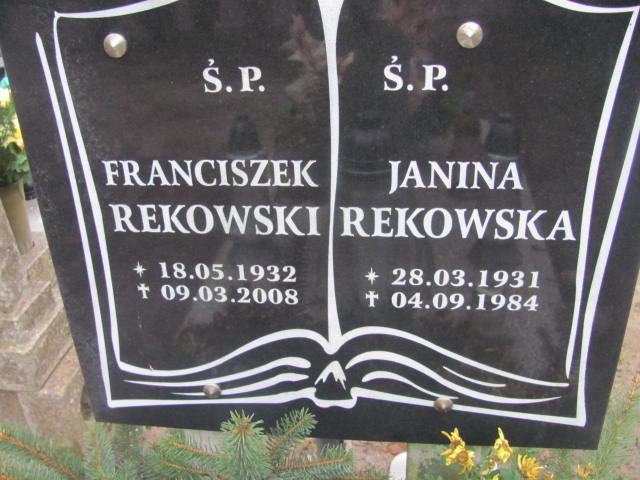 Franciszek REKOWSKI 1932 Słupsk - Grobonet - Wyszukiwarka osób pochowanych