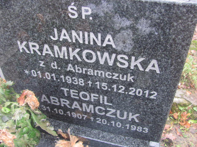 Janina KRAMKOWSKA 1938 Słupsk - Grobonet - Wyszukiwarka osób pochowanych