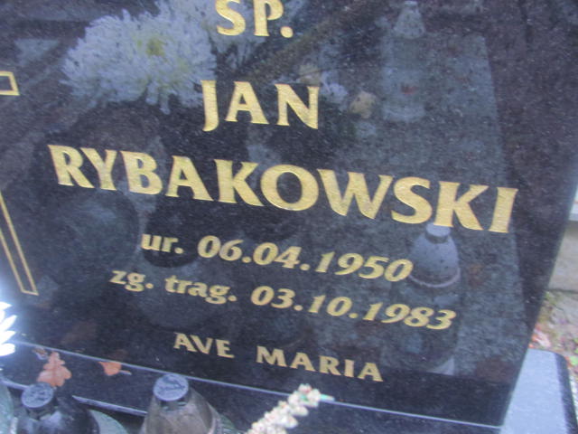 Jan RYBAKOWSKI 1950 Słupsk - Grobonet - Wyszukiwarka osób pochowanych