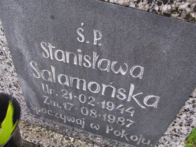 Stanisława SALAMOŃSKA 1944 Słupsk - Grobonet - Wyszukiwarka osób pochowanych