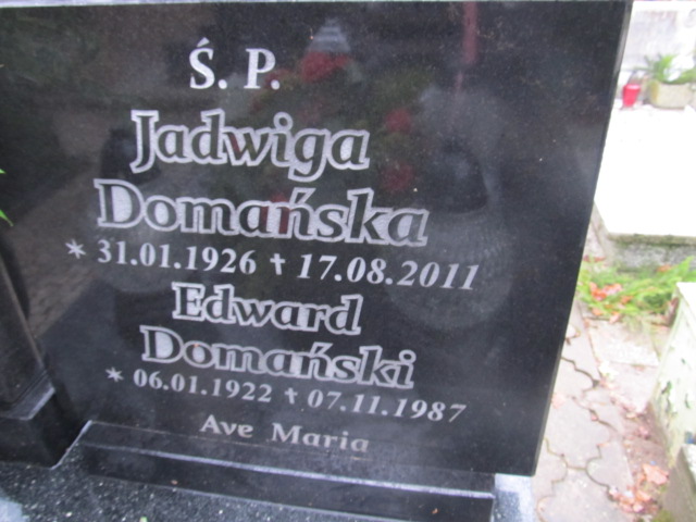 Jadwiga DOMAŃSKA 1926 Słupsk - Grobonet - Wyszukiwarka osób pochowanych