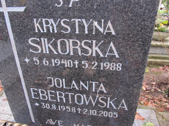 Jolanta EBERTOWSKA 1958 Słupsk - Grobonet - Wyszukiwarka osób pochowanych
