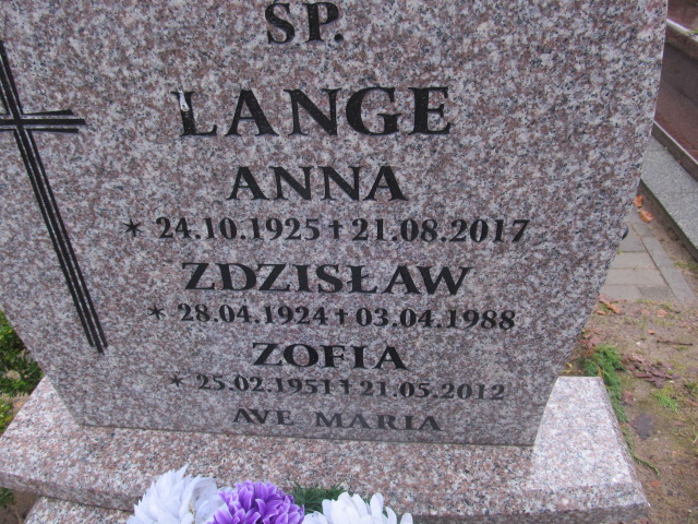 Zdzisław Lange 1924 Słupsk - Grobonet - Wyszukiwarka osób pochowanych