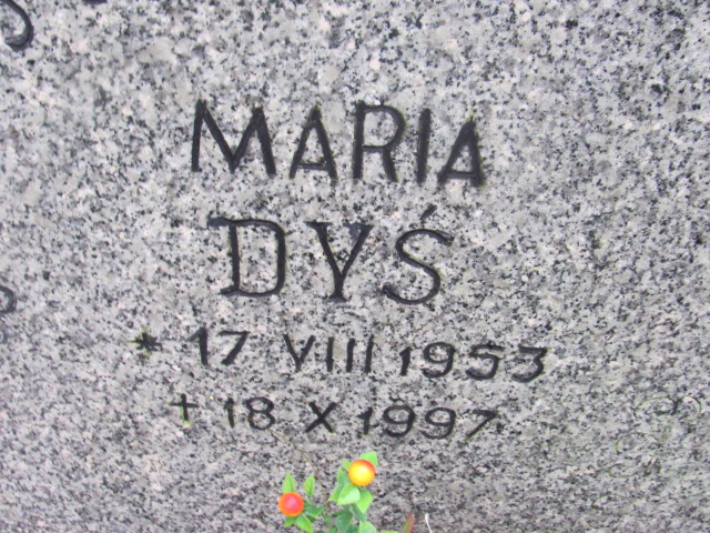 Maria DYŚ 1953 Słupsk - Grobonet - Wyszukiwarka osób pochowanych