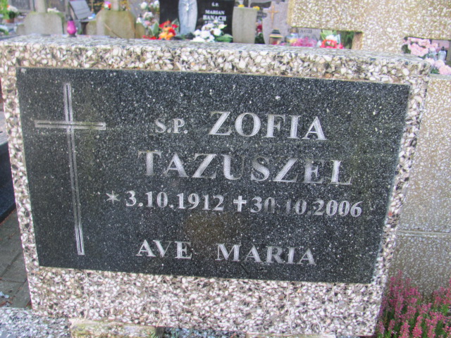 Zofia TAZUSZEL 1912 Słupsk - Grobonet - Wyszukiwarka osób pochowanych