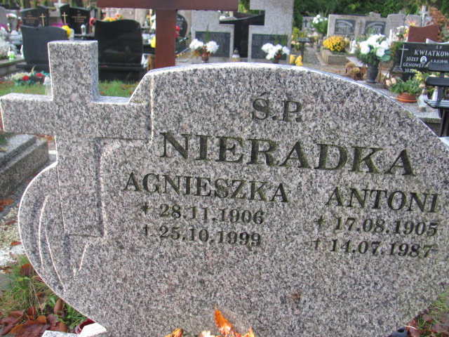 Agnieszka NIERADKA 1906 Słupsk - Grobonet - Wyszukiwarka osób pochowanych