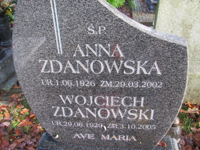 Wojciech ZDANOWSKI 1920 Słupsk - Grobonet - Wyszukiwarka osób pochowanych