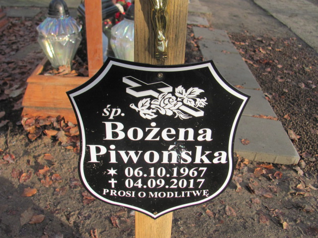 Anna PIWOŃSKA 1991 Słupsk - Grobonet - Wyszukiwarka osób pochowanych