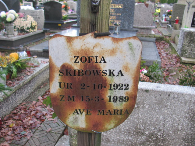 Zofia SKIBOWSKA 1922 Słupsk - Grobonet - Wyszukiwarka osób pochowanych