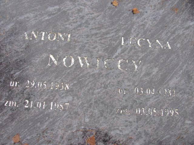 Lucyna NOWICKA 1932 Słupsk - Grobonet - Wyszukiwarka osób pochowanych