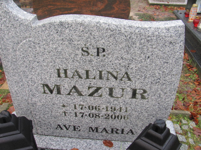 Halina MAZUR 1941 Słupsk - Grobonet - Wyszukiwarka osób pochowanych