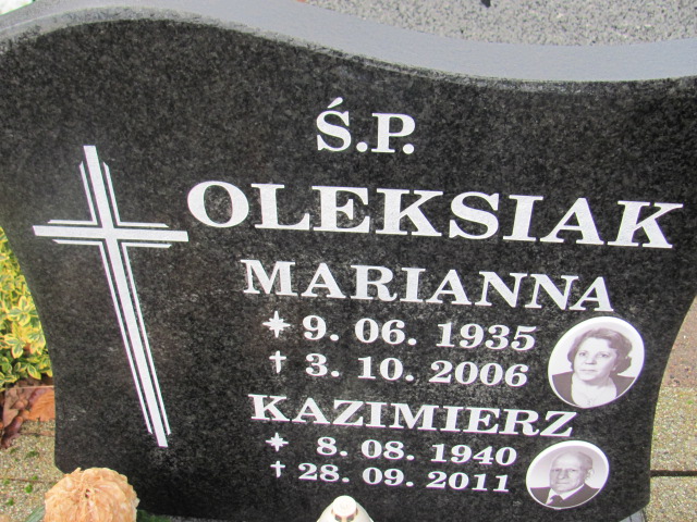 Marianna OLEKSIAK 1935 Słupsk - Grobonet - Wyszukiwarka osób pochowanych