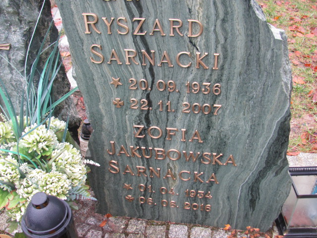 Zofia JAKUBOWSKA -  SARNACKA 1934 Słupsk - Grobonet - Wyszukiwarka osób pochowanych