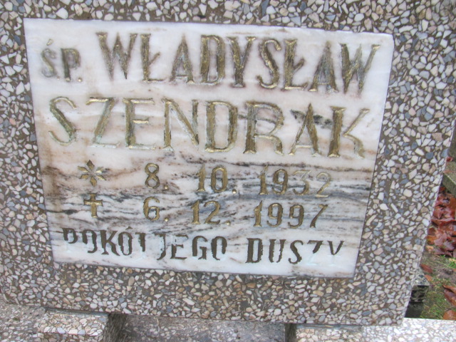 Władysław SZENDRAK 1932 Słupsk - Grobonet - Wyszukiwarka osób pochowanych
