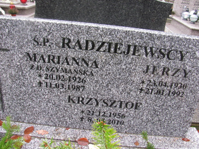 Krzysztof RADZIEJEWSKI 1956 Słupsk - Grobonet - Wyszukiwarka osób pochowanych