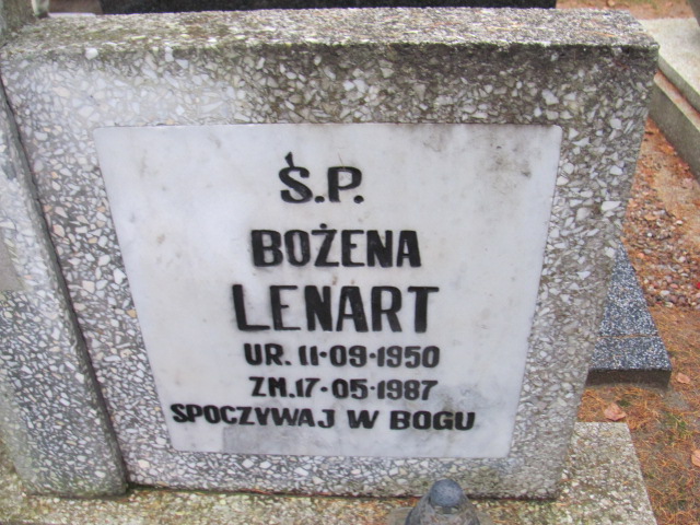 Bożena LENART 1950 Słupsk - Grobonet - Wyszukiwarka osób pochowanych
