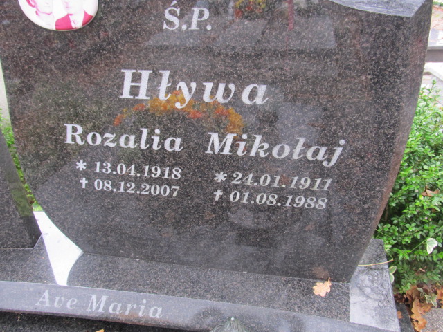 Rozalia HŁYWA 1918 Słupsk - Grobonet - Wyszukiwarka osób pochowanych