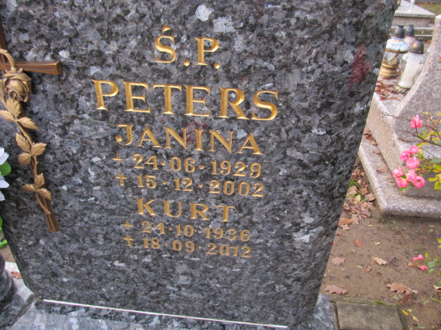 Janina PETERS 1929 Słupsk - Grobonet - Wyszukiwarka osób pochowanych