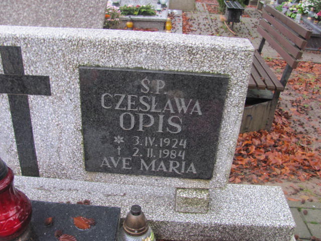 Czesława OPIS 1924 Słupsk - Grobonet - Wyszukiwarka osób pochowanych