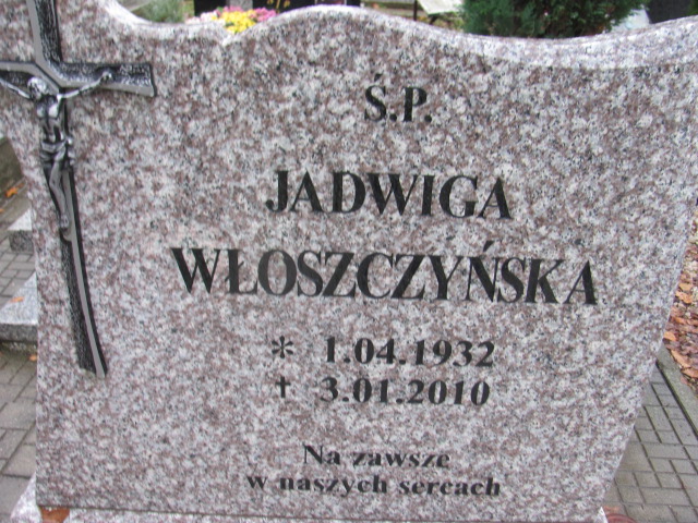 Jadwiga WŁOSZCZYŃSKA 1932 Słupsk - Grobonet - Wyszukiwarka osób pochowanych
