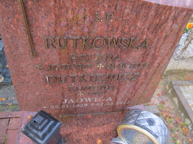 Helena RUTKOWSKA 1901 Słupsk - Grobonet - Wyszukiwarka osób pochowanych