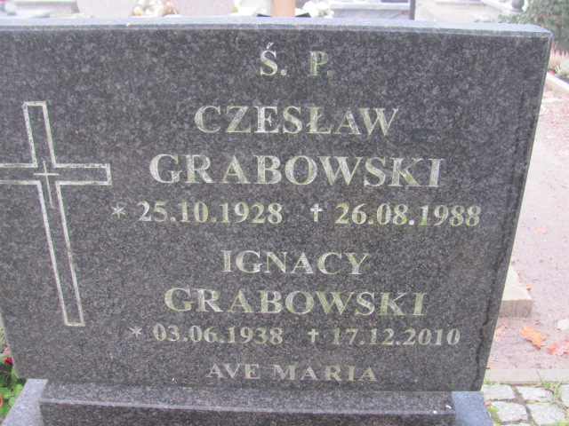 Ignacy GRABOWSKI 1938 Słupsk - Grobonet - Wyszukiwarka osób pochowanych