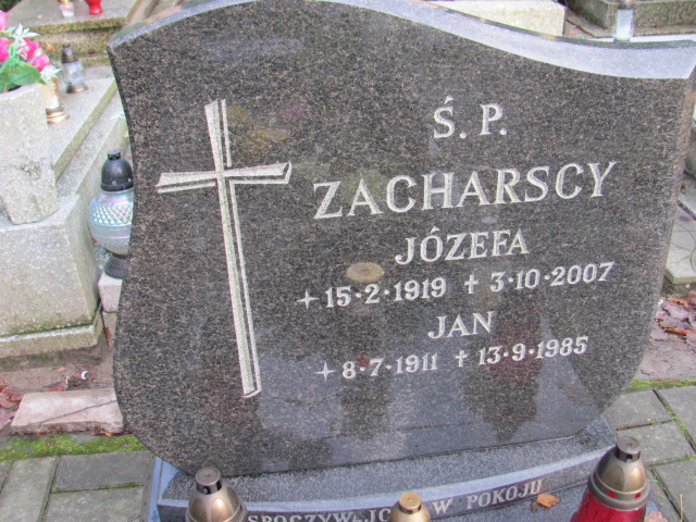 Józefa ZACHARSKA 1919 Słupsk - Grobonet - Wyszukiwarka osób pochowanych