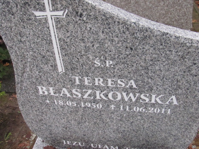 Teresa BŁASZKOWSKA 1950 Słupsk - Grobonet - Wyszukiwarka osób pochowanych