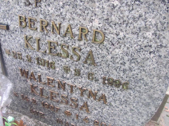 Walentyna KLESSA 1927 Słupsk - Grobonet - Wyszukiwarka osób pochowanych