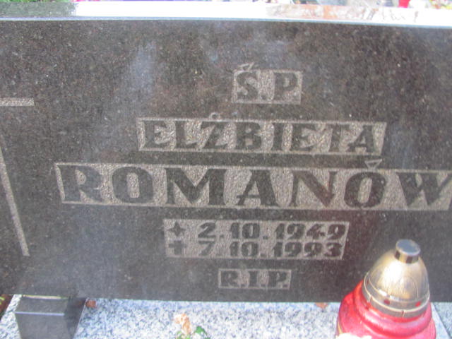 Elżbieta Romanów 1949 Słupsk - Grobonet - Wyszukiwarka osób pochowanych