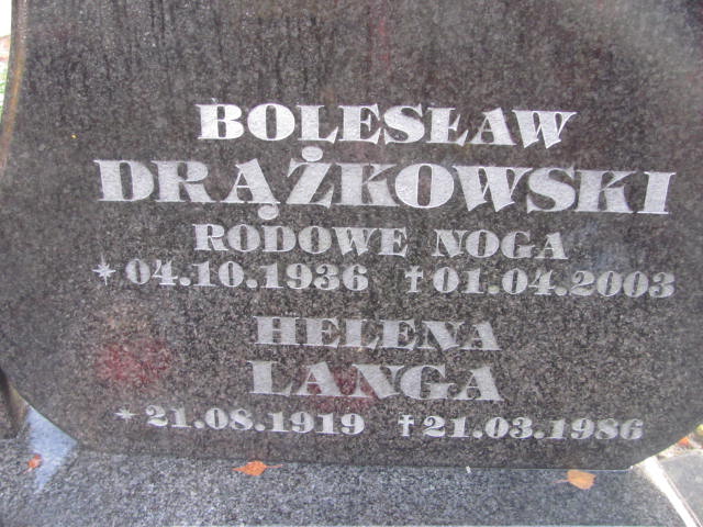 Bolesław DRĄŻKOWSKI 1936 Słupsk - Grobonet - Wyszukiwarka osób pochowanych