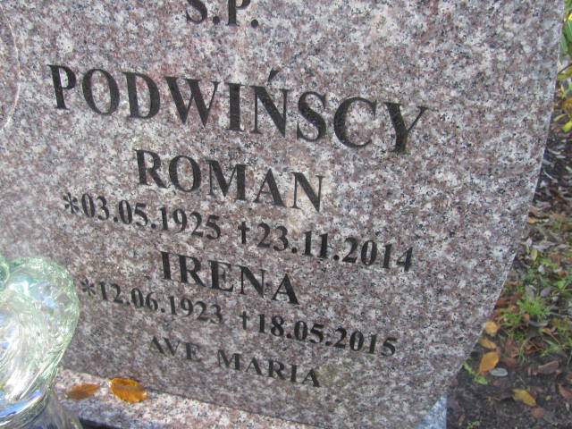 Irena PODWIŃSKA 1923 Słupsk - Grobonet - Wyszukiwarka osób pochowanych