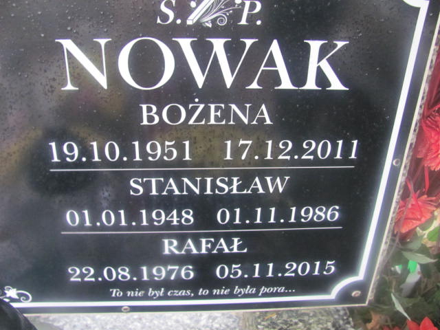 Bożena NOWAK 1951 Słupsk - Grobonet - Wyszukiwarka osób pochowanych