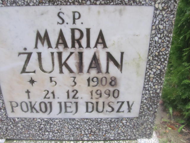 Maria ŻUKIAN 1908 Słupsk - Grobonet - Wyszukiwarka osób pochowanych