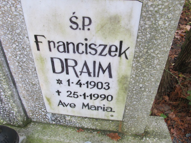 Franciszek DRAIM 1903 Słupsk - Grobonet - Wyszukiwarka osób pochowanych