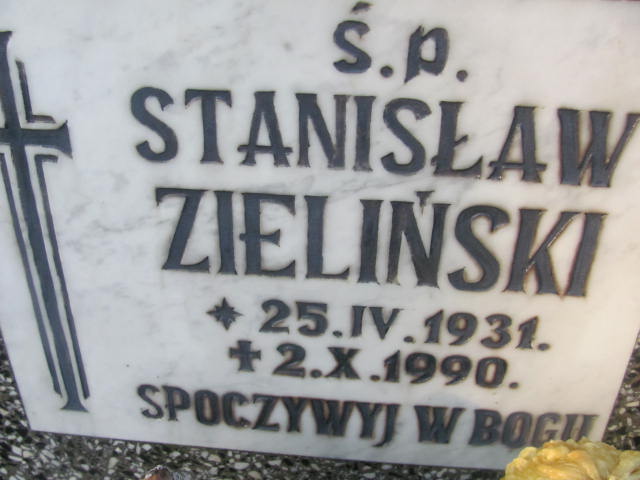 Stanisław ZIELIŃSKI 1931 Słupsk - Grobonet - Wyszukiwarka osób pochowanych