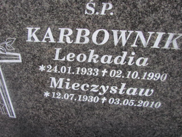 Leokadia KARBOWNIK 1933 Słupsk - Grobonet - Wyszukiwarka osób pochowanych