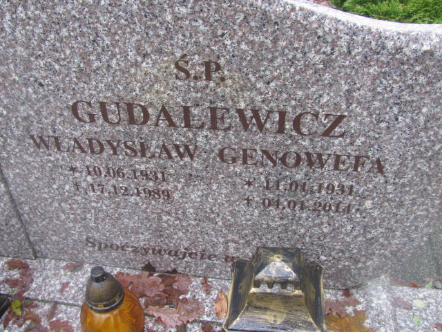 Władysław GUDALEWICZ 1931 Słupsk - Grobonet - Wyszukiwarka osób pochowanych