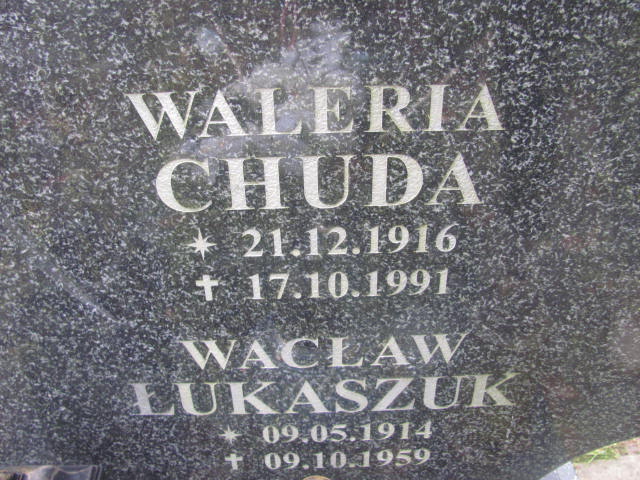 Waleria CHUDA 1921 Słupsk - Grobonet - Wyszukiwarka osób pochowanych