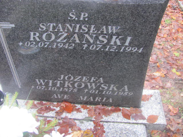 Stanisław RÓŻAŃSKI 1942 Słupsk - Grobonet - Wyszukiwarka osób pochowanych